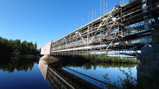 Kalliokoski railway bridge in Ristijärvi Finland