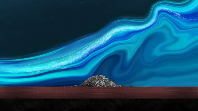 Before the SeamFlow weld fairing system has been applied to the seam