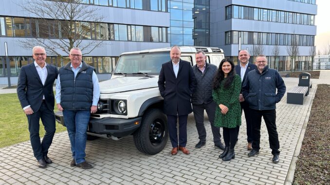 BASF Coatings expands its partnership with INEOS Automotive, which has been in place since 2021 From left to right: Chris Titmarsh - Senior Vice President, Global BASF Automotive Refinish Coatings Solutions Steve Graham - Global Head of Aftersales, INEOS Automotive Roar Solberg - Sales Vice President, EMEA BASF Automotive Refinish Coatings Solutions Kenny Wilson - Global Aftersales Program Manager, INEOS Automotive Preethi Venicia Cardoza - Global Strategic Account Approval Manager, BASF Automotive Refinish Coatings Solutions Michael Hill - Global Strategic Account Manager INEOS, BASF Automotive Refinish Coatings Solutions Mark Cannon - Paint & Body SERP Engineer (Technical Lead), INEOS Automotive Photo: BASF Coatings
