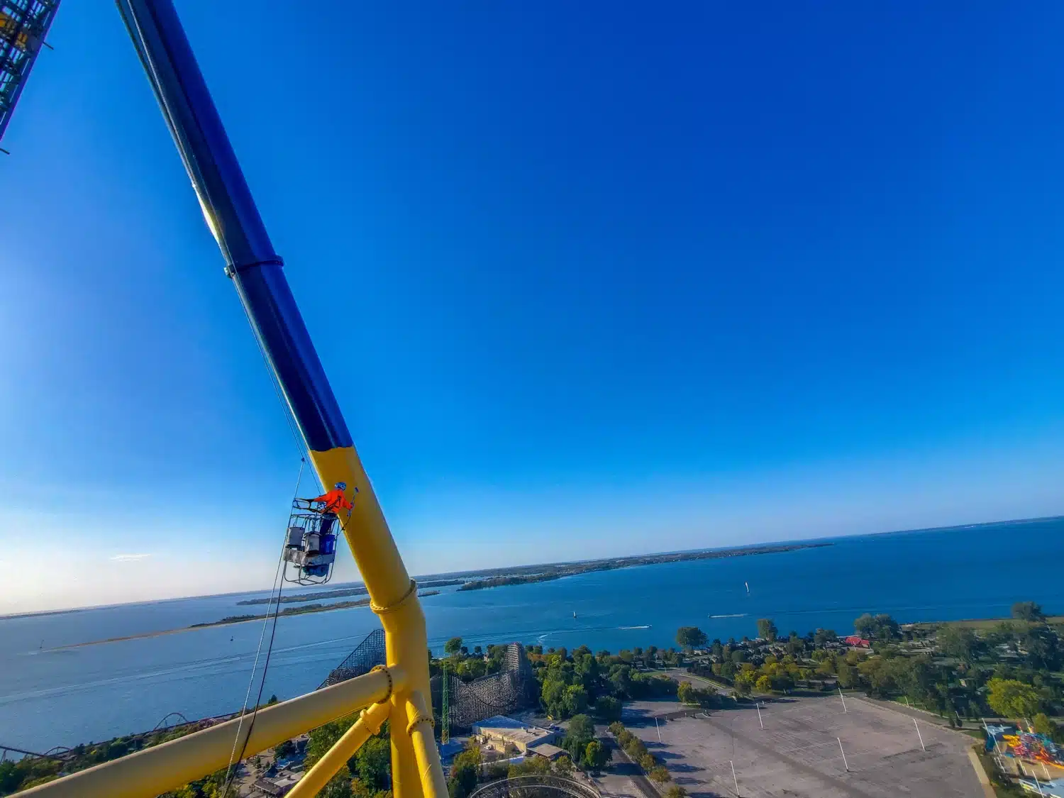 Cedar Point's Top Thrill 2 accessed by Spider Basket