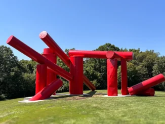 The Way art piece at Laumeier Sculpture Park in St. Louis, Missouri after restoration