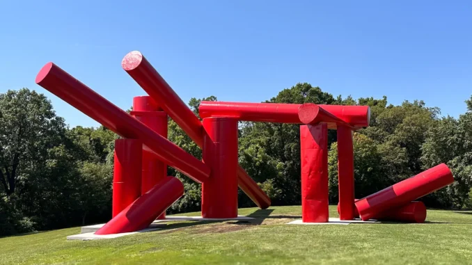 The Way art piece at Laumeier Sculpture Park in St. Louis, Missouri after restoration